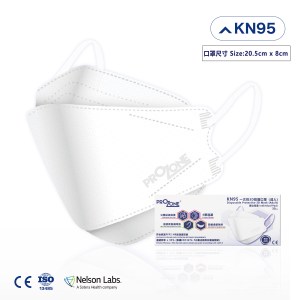 KN95無痛耳帶-立體3D防護口罩(成人) -- 獨立包裝, 30個