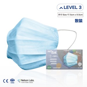 ASTM成人三層防護口罩 -（天藍色）優惠散裝, 50個- 家用優選