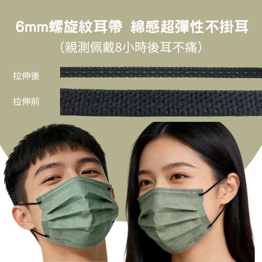 一次性Level 2專業口罩 (墨綠)-30個裝 - Image 3