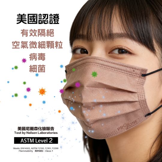 一次性Level 2專業口罩 （緋紅）-30個裝